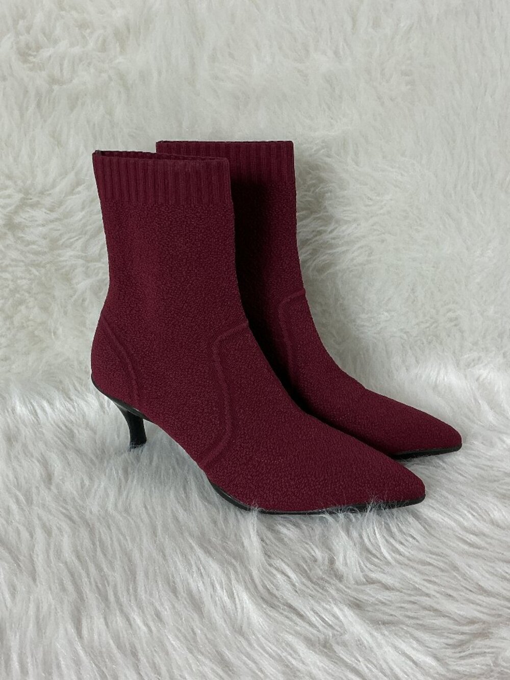 Cosy Island Red BelleVoyage Minimalist Pointed Toe Stiletto Ankle Boot 9